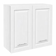 Mobile Cucina Pensile 2Ante Componibile in Legno Bianco Frass. Classico 80x32 H72cm