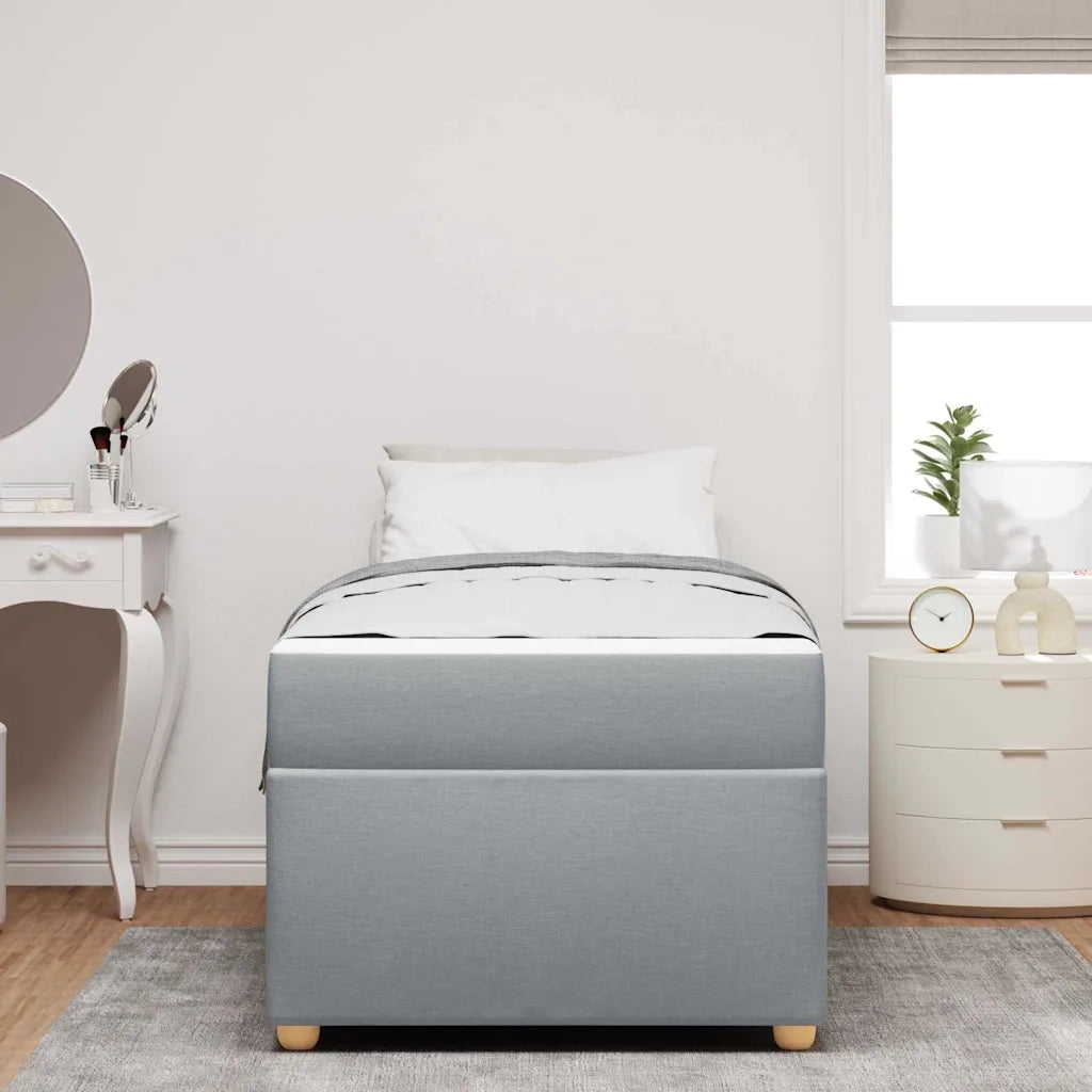 Struttura del letto Grigio chiaro 100 x 200 cm Tessuto