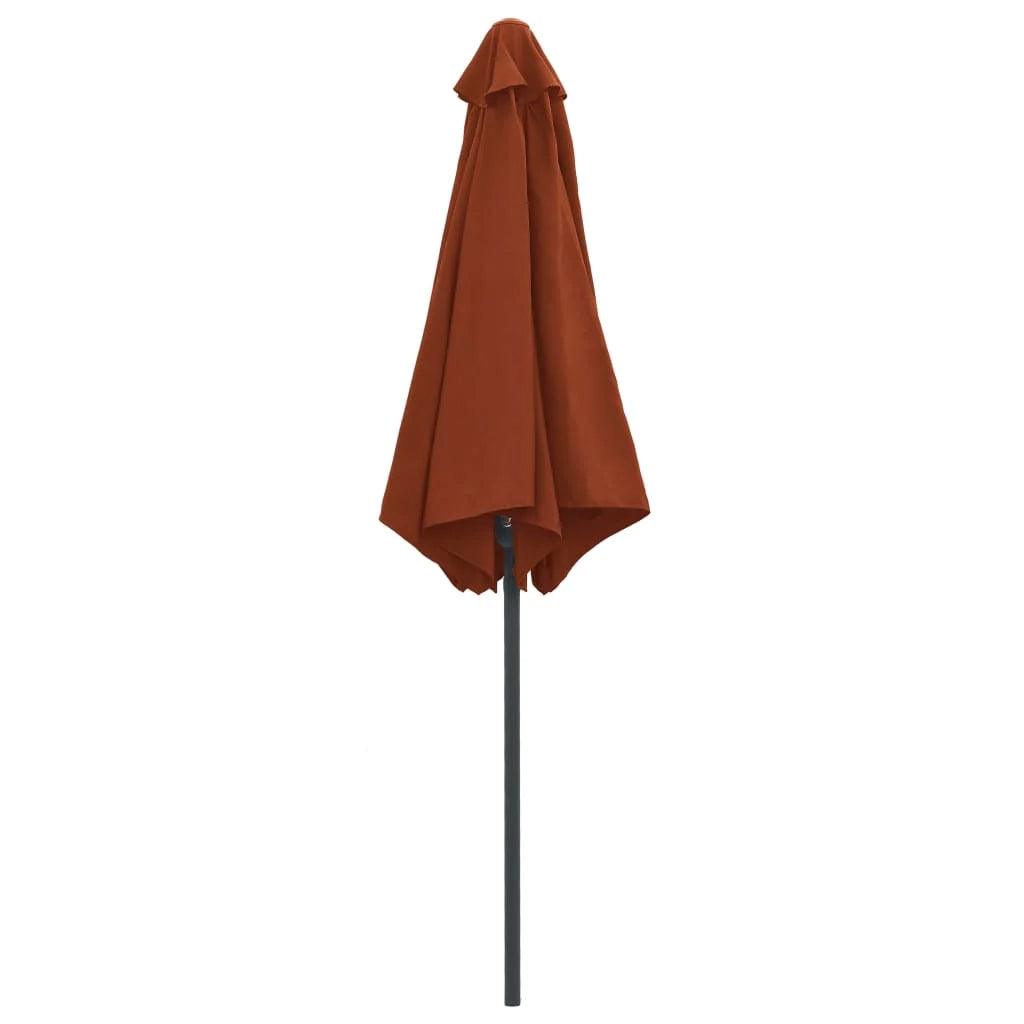 Ombrellone da esterno con palo in alluminio 270 x 246 cm terracotta 02_0008291