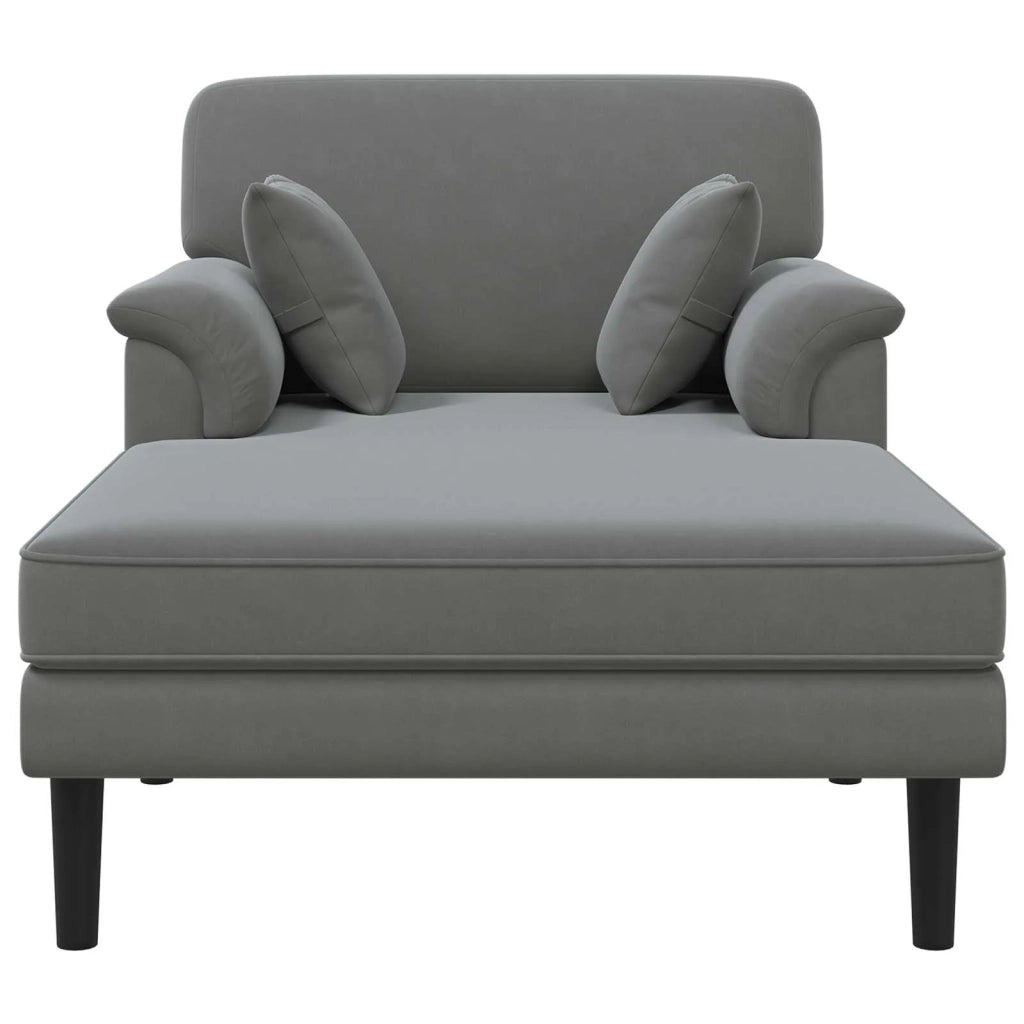 Chaise longue Grigio Scuro Velluto 42048041