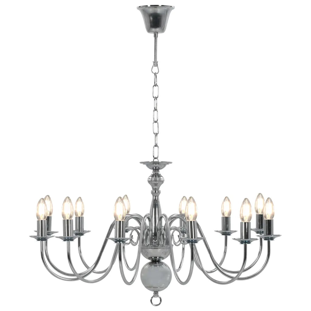 Lampadario Argento 12 Lampadine Attacco E14 CFW9099937