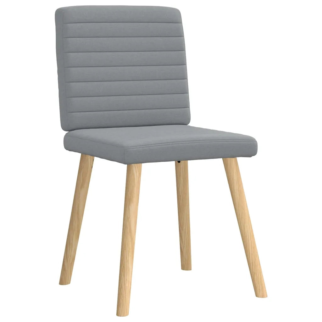 Sedie da Pranzo 4 pz Grigio Chiaro in Tessuto 3315274