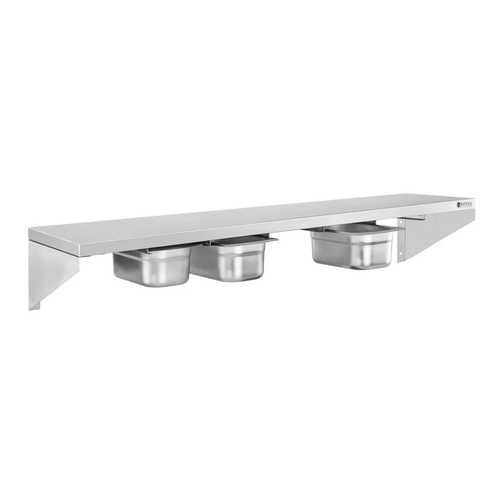 Porta spezie 5 x 1/4 GN - 120 cm acciaio inox 14_0003170
