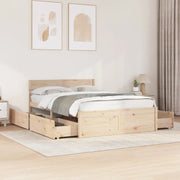 Letto senza Materasso-Struttura Letto 120x200 cm in Legno Massello di Pino 713965