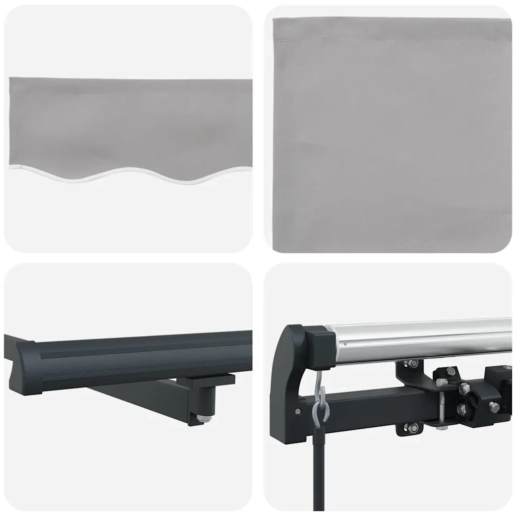 vidaXL Tenda Retrattile Grigio chiaro 400 x 200 cm
