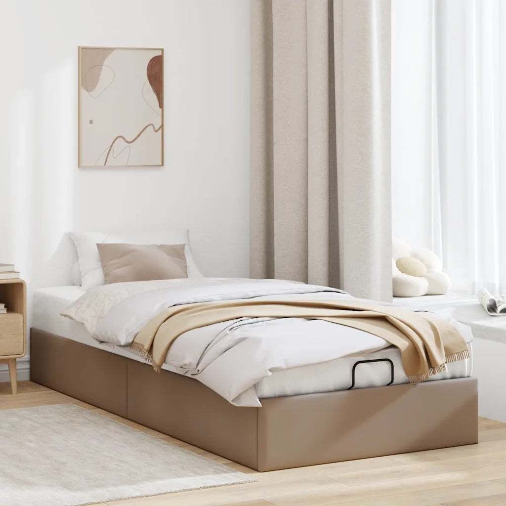 Struttura Letto Pouf senza Materasso 90x190 cm Similpelle 3310778