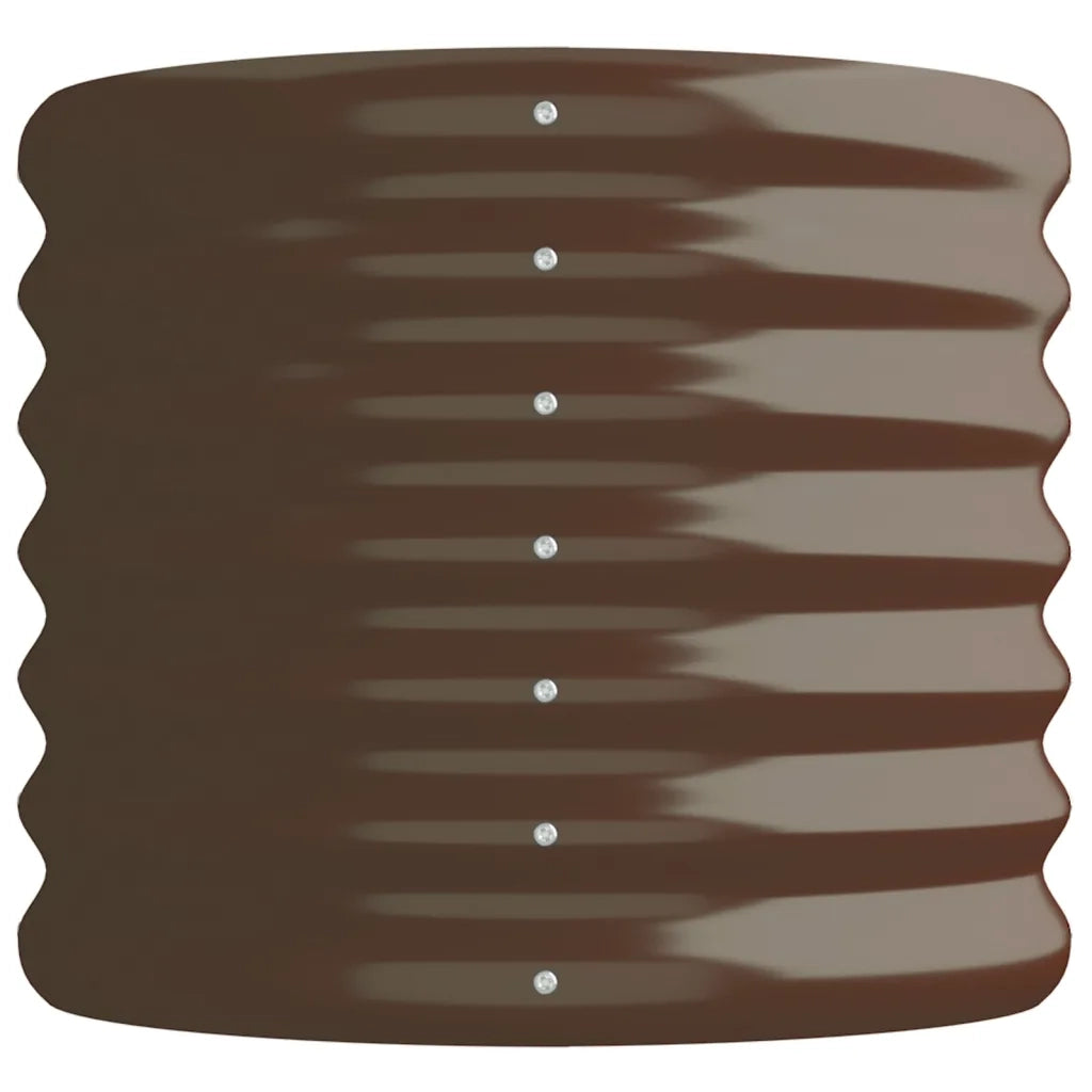Letto Giardino Acciaio Zincato 114x40x36cm Marrone 318865