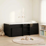 Struttura Letto Loft con Mobile 3 pcs Nero Legno multistrato 3423383