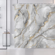 Douchegordijn in marmo - design moderno - 180 x 180 cm - grigio, bianco, oro - poliestere