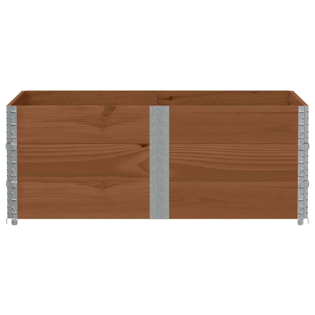 Fioriera rialzata per piante fiori terrazzo giardino 150 x 100 cm legno massello di pino marrone 02_0037421