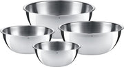 Set di 4 Scaldabagni in Acciaio Inossidabile - Stivabile e Spazievendente, Resistenti alla Lavastoviglie, con Manico a 360°