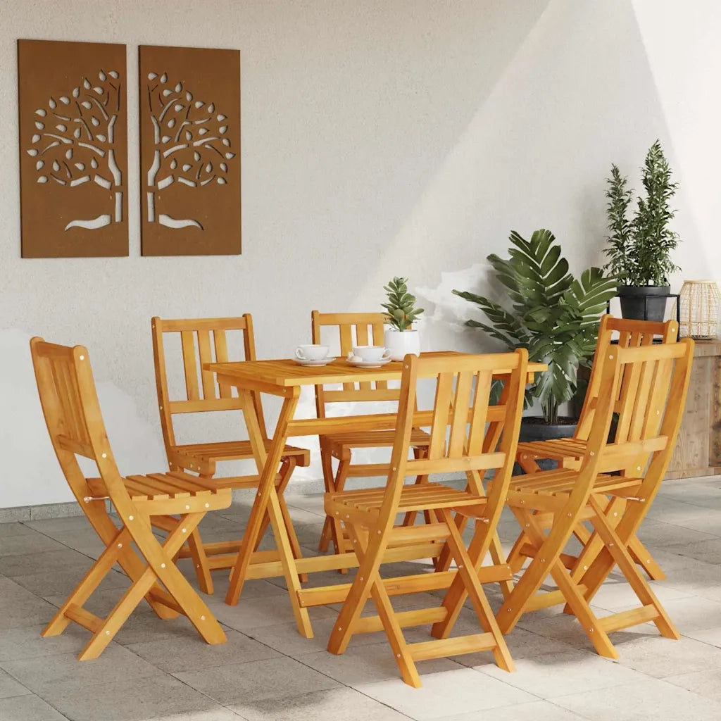 Sedie Bistro da Giardino 6 pcs Legno di Acacia Massello 3324841