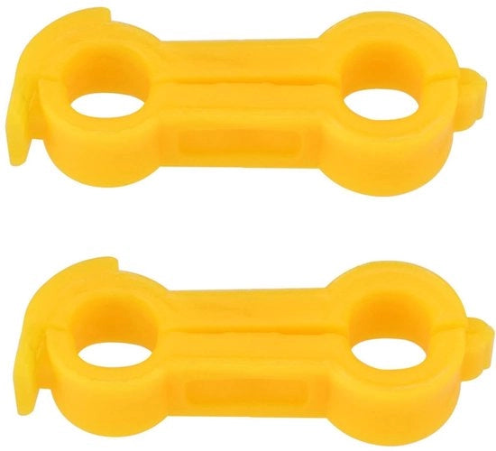 Banda per uccelli 4 mm - 2x anelli di trattamento - plastica - adatto per canarini/grande pappagallo - arancione - 21 mm lunghezza - trattamento per uccelli