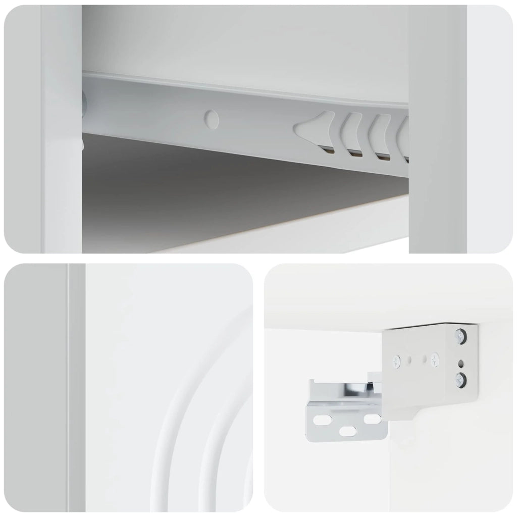 Mobiletto da notte a muro con cassetto Bianco 33 x 34,5 x 20 cm 898085