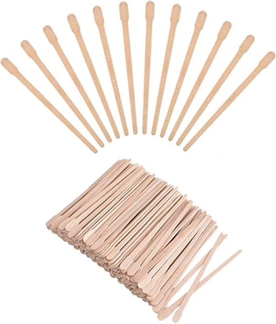 Spatola per raschiatura del legno - Per uso con caldo - Adatto per uso con caldo - Spatola da un tempo - Bastoncini di legno - Bastoncini di cera - Spazzole da cera da un tempo - Bastoncino di cera - 200 pezzi