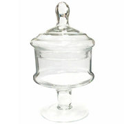 Trade Shop - Vaso Con Coperchio Ampolla Alzatina Biscottiera Per Confettata Vetro 23 Cm -