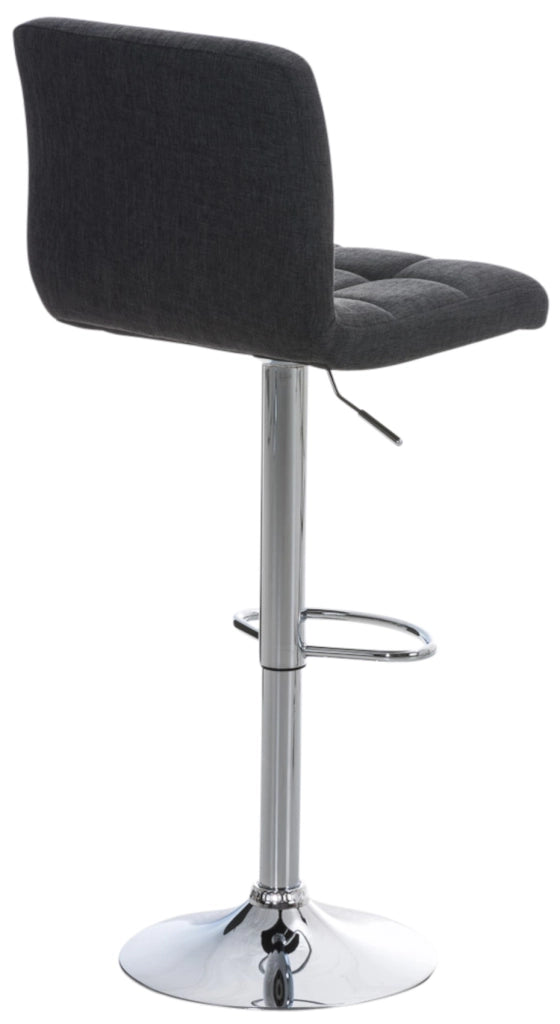 Set di 2 sgabelli Peru in tessuto grigio scuro