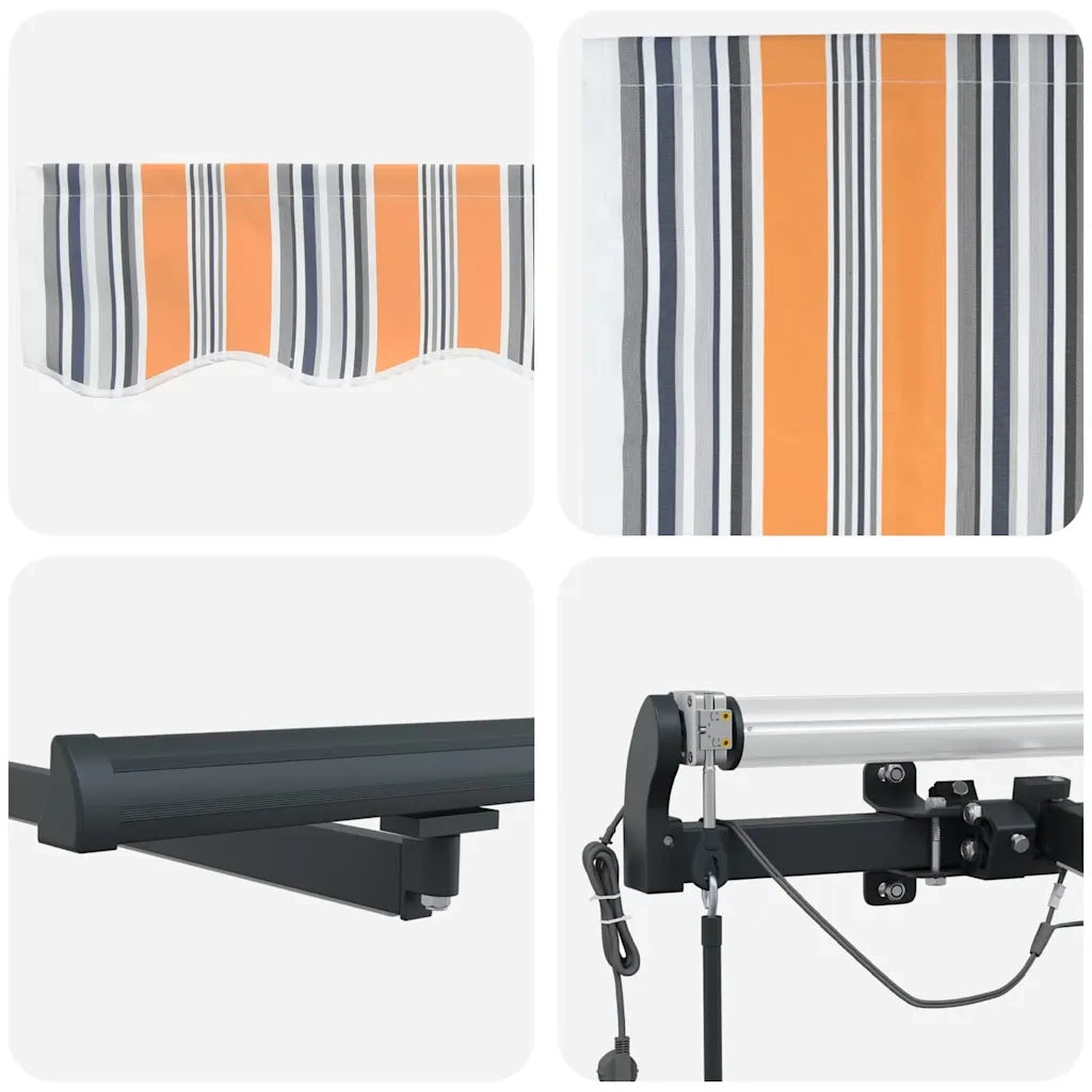 vidaXL Tenda Retrattile with Multicolore 600 × 350 cm Tessuto
