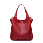 Borse da donna alla moda in vera pelle, colore rosso