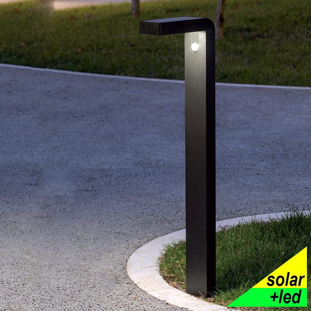 URBAN Paletto Solare LED da Giardino H.60cm Nero 99125 Sovil