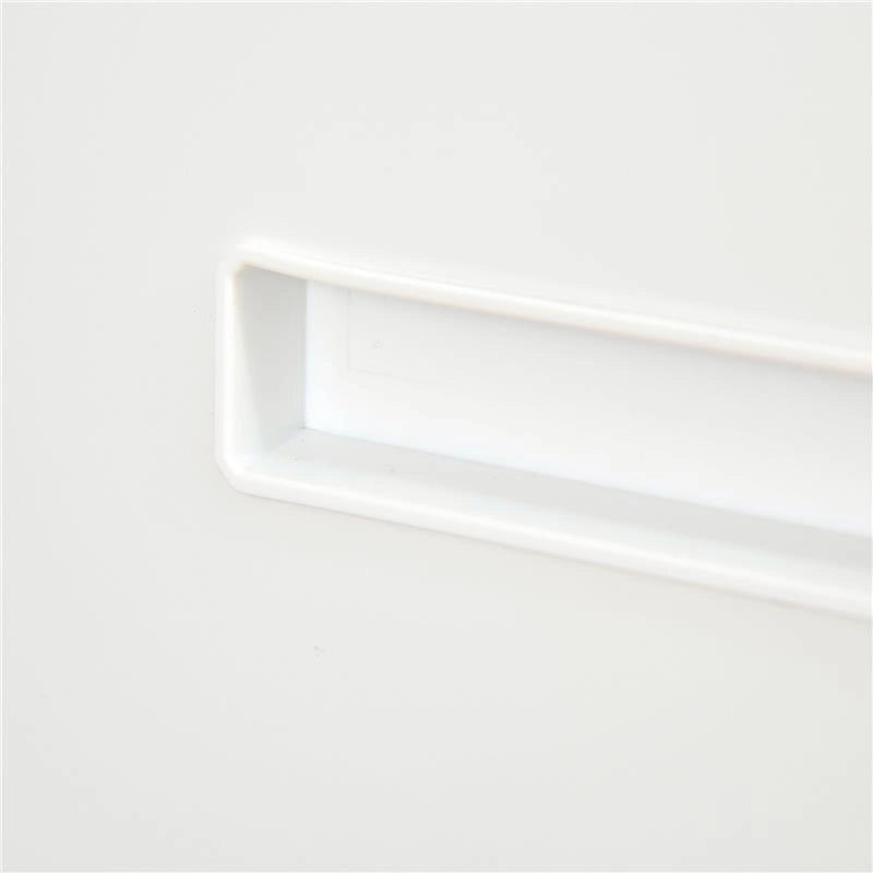 CASSETTIERA DA UFFICIO IN ACCIAIO CON RUOTE, SCHEDARIO PORTADOCUMENTI 2 CASSETTI E SERRATURA 39X48X67CM, BIANCO
