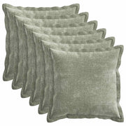 Federa 6 pcs HOUTEN Verde 40 x 40 cm Tessuto Chenille 916859