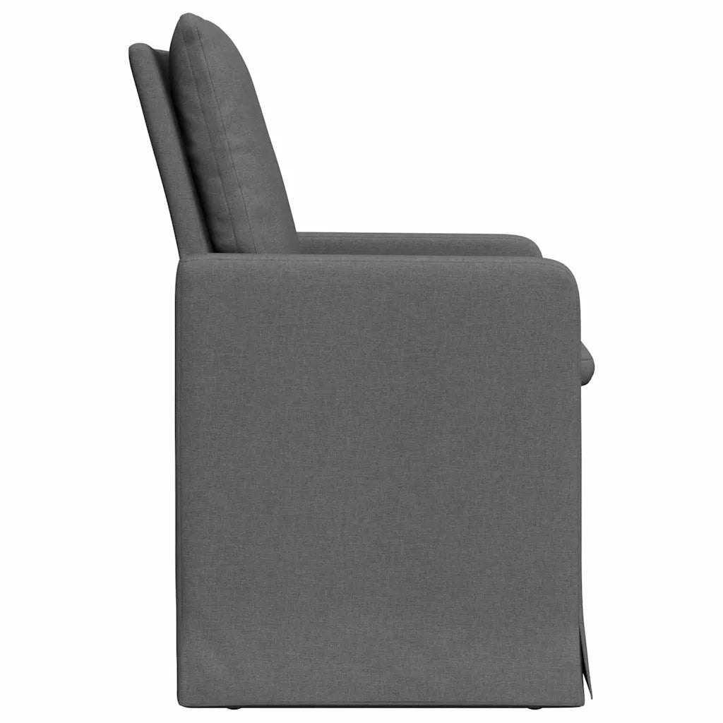 Sedie da pranzo 2 pcs Grigio scuro 57 x 67 x 98 cm Tessuto