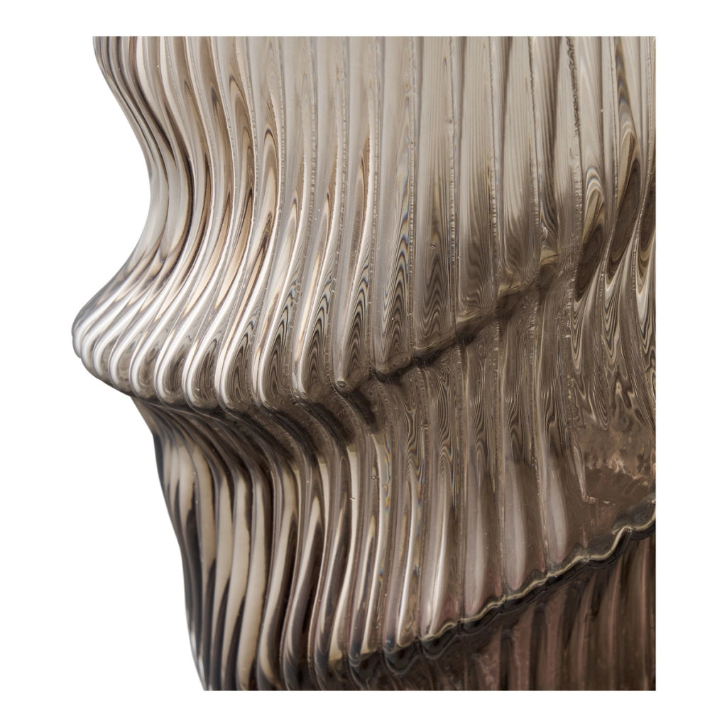 Vaso in vetro soffiato a bocca marrone House Nordic ø17x25 cm