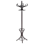 Perchero de pie de madera negro nogal 53x39x187hcm