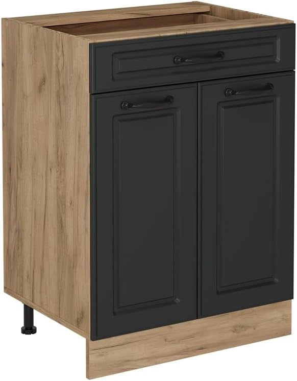 Pannello frontale R-Line, Antracite lucido, 45 cm senza piano di lavoro, per la libera combinazione all'interno di sistemi cucina modulari