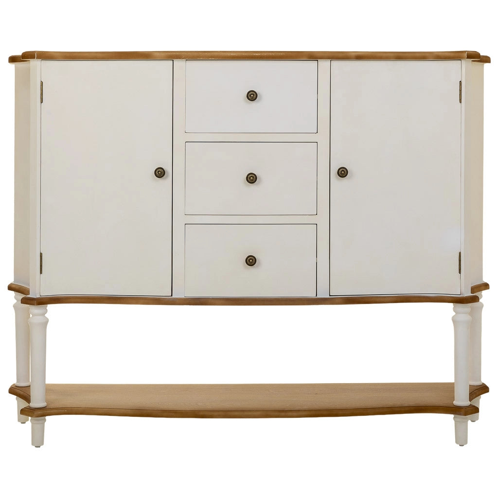 Credenza in legno bianco 150x37x114,5h cm