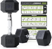 Set di manubri in gomma poli 5kg senza odore - coppia - attrezzatura per palestra in casa - 25 kg 5 kg 75 kg 10 kg 125 kg 15 kg 20 kg - coppia o singolo