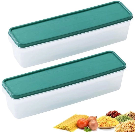 Set di contenitori trasparenti per la cucina - spazievitore - set da 2 - sicuri per l'alimentazione