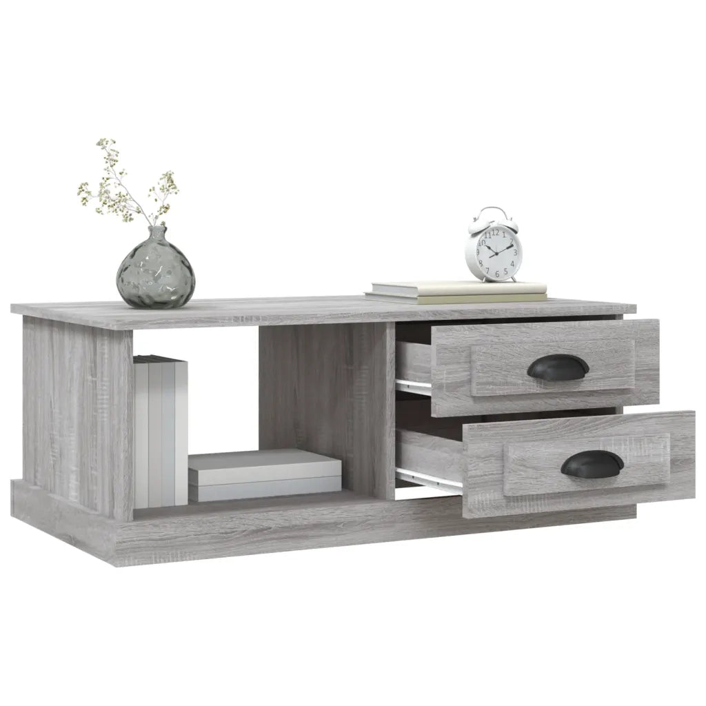vidaXL Tavolino da Salotto Grigio Sonoma 90x50x35 cm Legno Multistrato