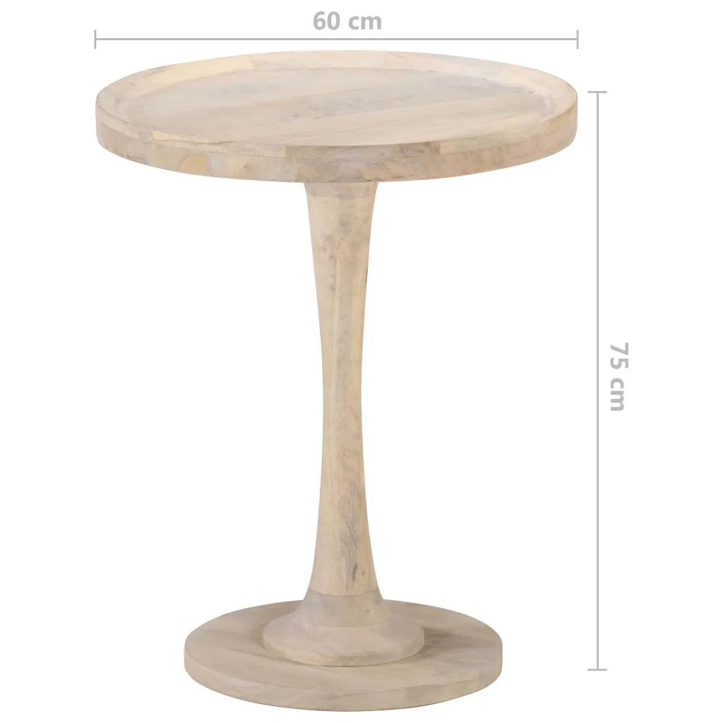 Tavolino di Servizio Ø60x75 cm in Legno Massello di Mango 320598