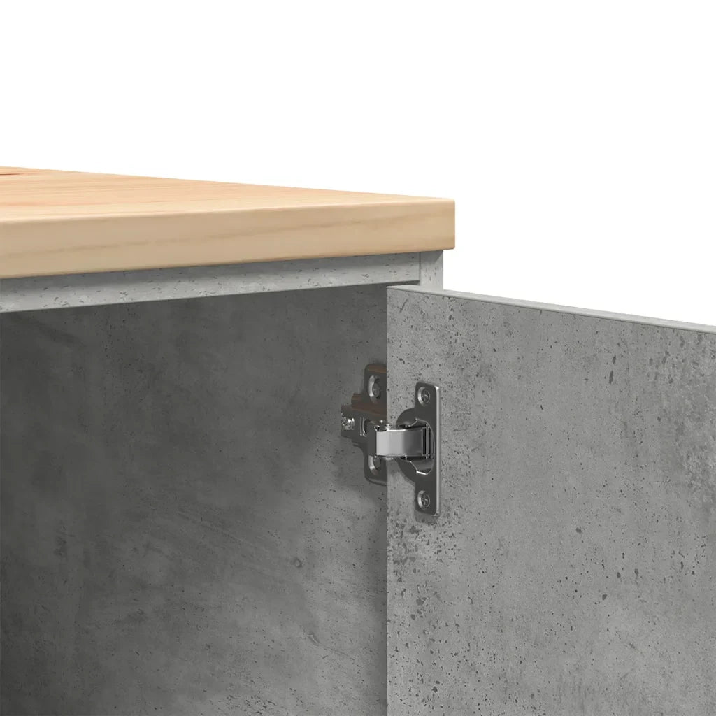 Mobile contenitore multifunzionale per garage 60 x 51 x 85 cm moderno e pratico piano di lavoro in legno grigio cemento 02_0051372