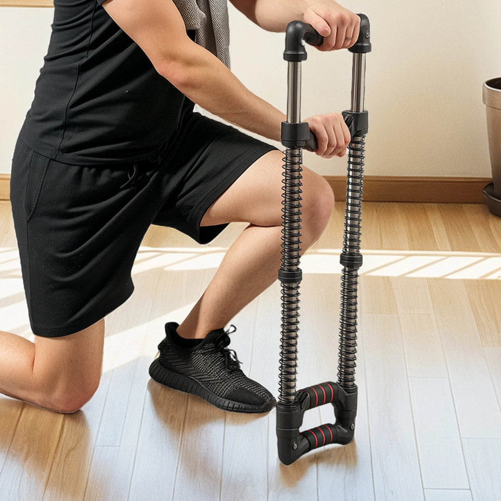 Power Twister Estensore per Pettorali a 4 Molle con Resistenza da 10 a 50 kg in Acciaio Inox Nero
