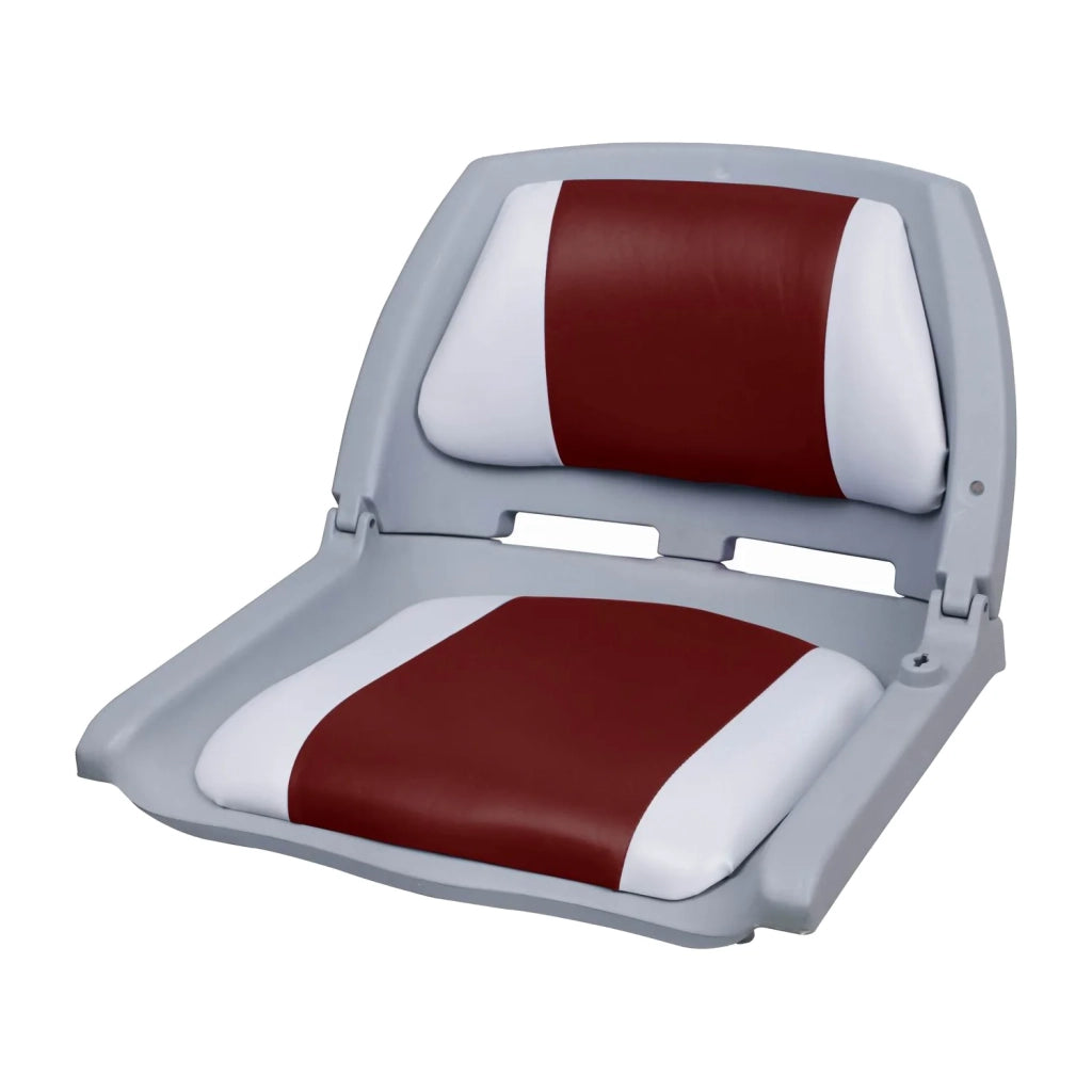 Sedile per barca sedile pieghevole in materiale sintetico 521 x 457 x 408 mm grigio bianco rosso 03_0008281