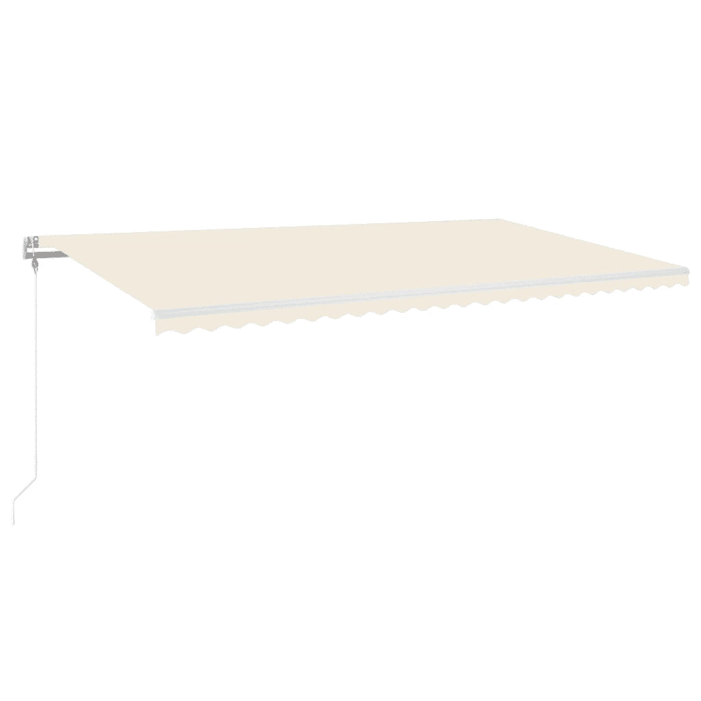 Tenda Automatica con Sensore Vento e LED 600x350 cm Crema 3069052