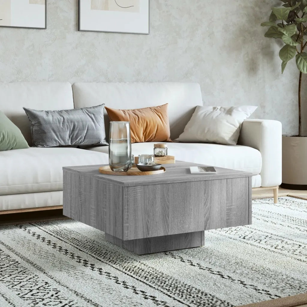Tavolino salotto | Tavolino da caff¨¨ | Tavolino da Soggiorno Grigio Sonoma 60x60x31,5 cm Legno Multistrato
