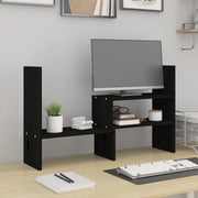Supporto Monitor Nero (39-72)x17x43 cm Legno Massello di Pino cod mxl 61597