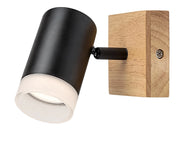 Applique Toras 1 luce rovere/nero GU10 Rabalux 73121