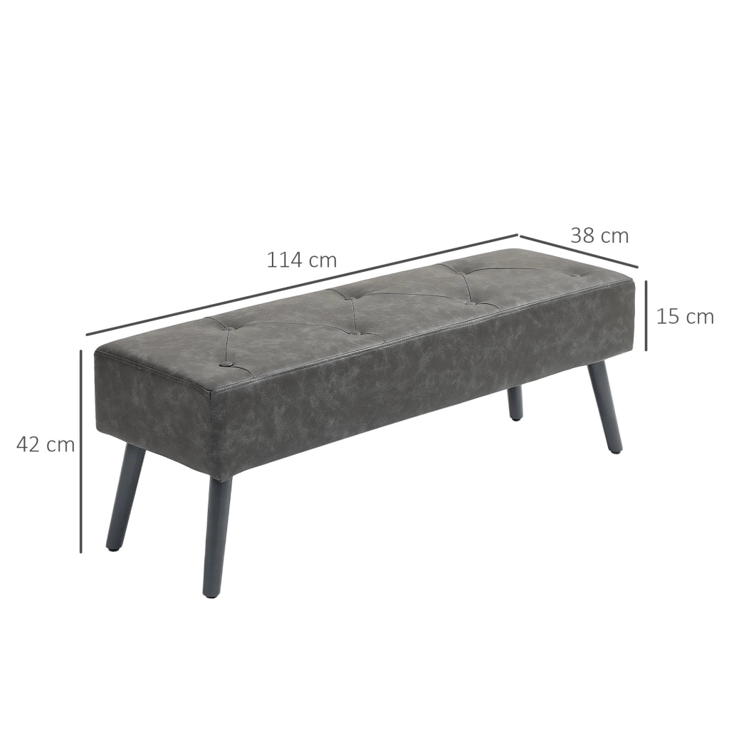 Pouf Piede Letto Grigio ¨C Zephmum ¨C 114x38x42 cm