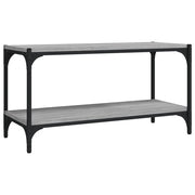 Mobile TV multimediale mensola TV credenza TV sala da pranzo soggiorno camera da letto Sonoma 80 x 33 x 41 cm legno ingegnerizzato e acciaio grigio 02_0028453