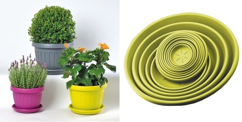 Sottovaso per vasi da esterno senape 35 cm