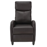 Poltrona relax con schienale reclinabile e poggiapiedi rivestimento marrone 102 cm 03_0005211