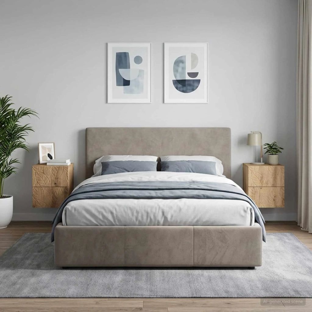 Mobiletto da notte a muro 2 pz Rovere Artigianale 898824