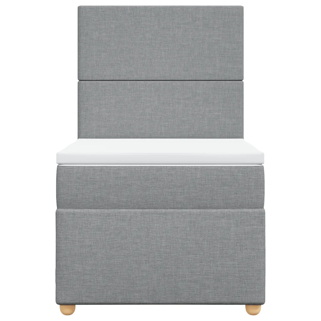 Giroletto a Molle con Materasso Grigio Chiaro 90x190 cm Tessuto 3291128