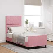 Letto Rosa 80x200 cm Velluto