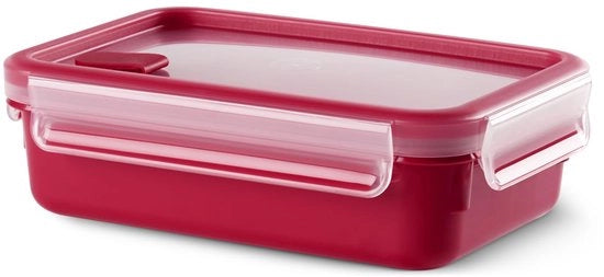 Contenitore Magnetron Clip & Micro 517771 | Venti Magnetron | 0,55 L | Borsa da Picnic | Peso Integrato | Realizzato in Germania | Rosso/Transparente (2 pezzi)